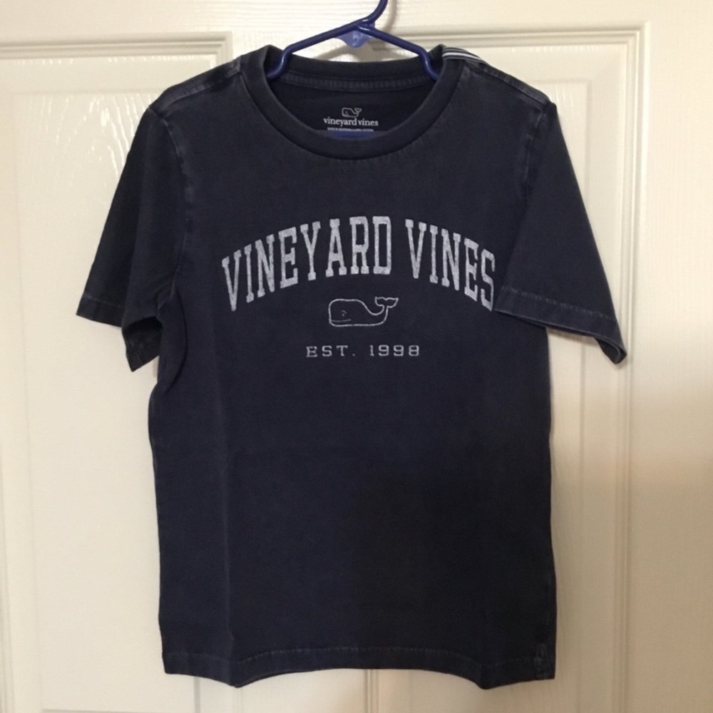 Vineyard Vines Nautical Navy Heritage Logo Garment Dyed SS Tee